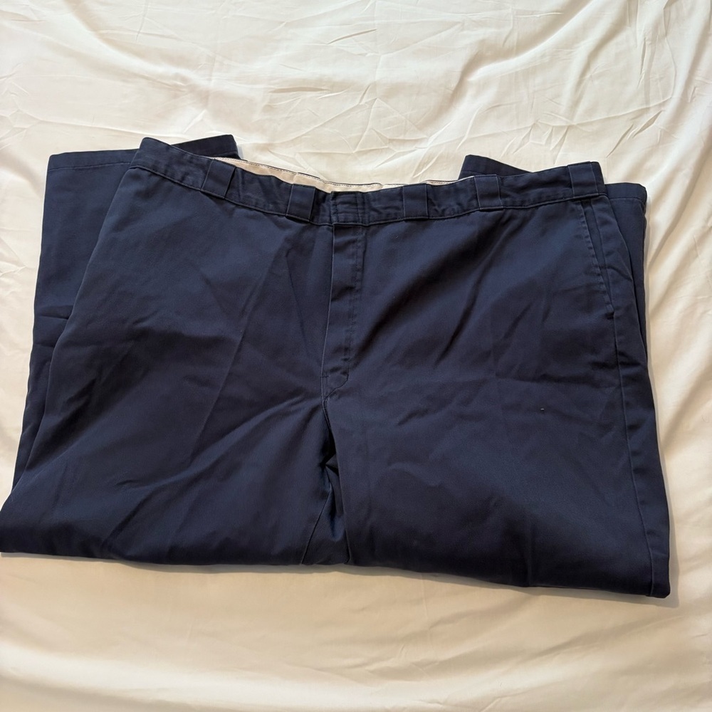 Dickies Original 874 Work Pants Wear Skater Flat Front Men’s 50X30 - Blue